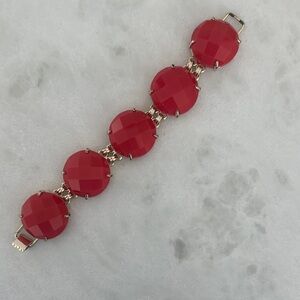 Kendra Scott Elegant Red Gemstone Bracelet